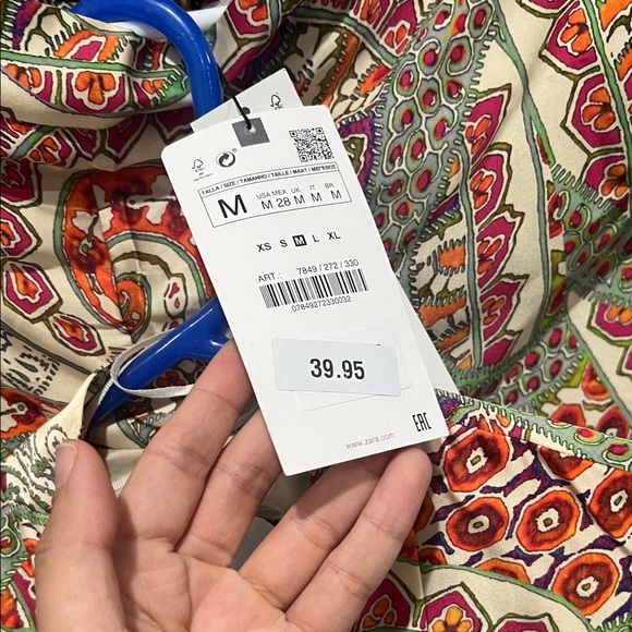 Zara Multicolor Paisley Kimono and Pants - Picture 3 of 3